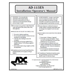 AD-115ES INSTALL / OPER MANUAL